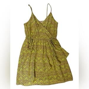 Rebecca Taylor Green and Brown Mini Dress